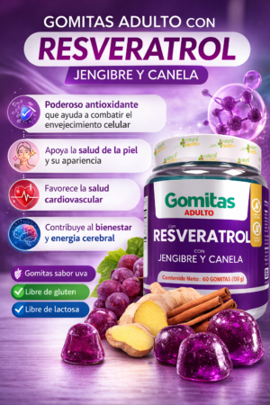 Gomitas de Resveratrol, Jengibre y Canela