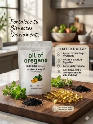 Oil of Oregano con Black Seed Oil (Aceite de Orégano con Semillas negras)